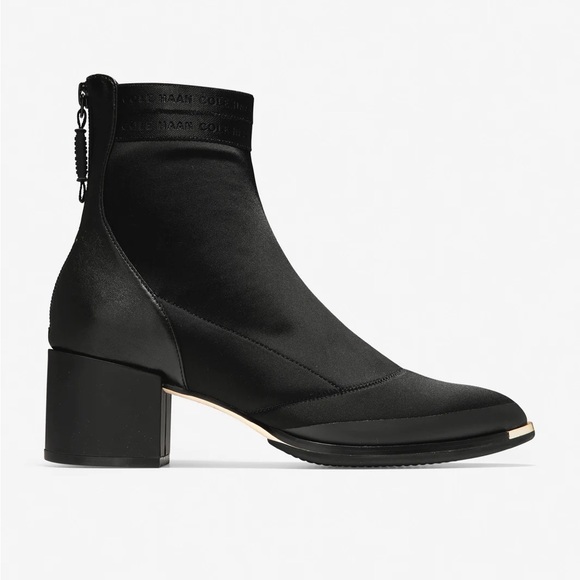 Cole Haan Grand Ambition Black Stretch Bootie Size 7 Womens - Picture 4 of 4